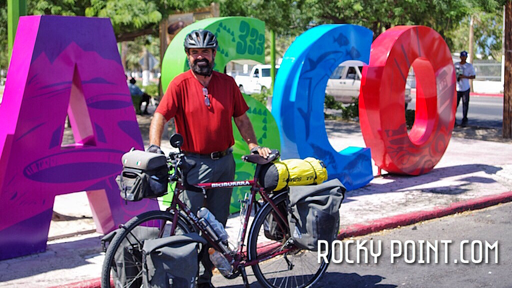 Man cycling from Alaska to Argentina stops in Rocky Point