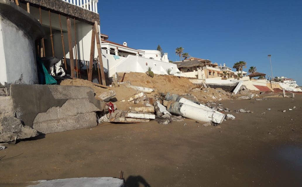 High tide causes damage in Las Conchas